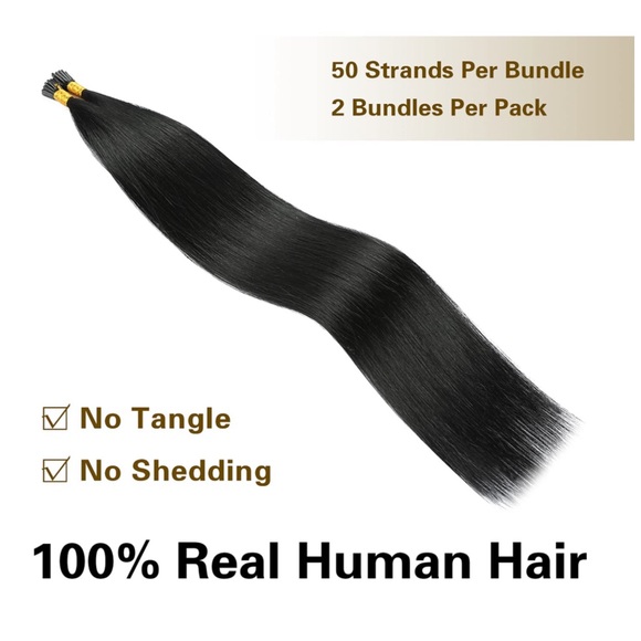 100% HUMAN HAIR 50 Strands Pre-bonded Extensions - Picture 2 of 11